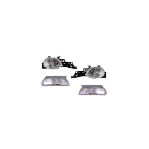 Dodge Neon Headlights With Park Signal Lights 4 Piece OE Style Replacement Ne... On Sale