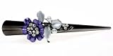 Purple Crystal Flower Swarovski Alligator Clip