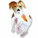 Clearly Charming Jack Russell Terrier Sterling Silver and Enamel Pin