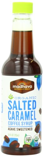 Madhava Organic Salted Caramel Coffee Syrup, Agave Sweetened, 9.9 Ounce (Pack of 6)