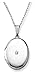 Sterling Silver Diamond-Accent Oval Locket, 18