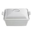 Le Creuset Stoneware 2-1/2-Quart Covered Square Casserole, White