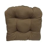 Wicker Patio Furniture Chair Cushion - Waverly Solid Chocolate by Southern Home Accents