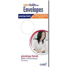 Pinstripe #10 Resume Envelope, White