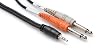 Stereo 3.5mm (M) to Dual 1/4' 3' Cable