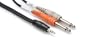 Hosa CMP153 Y Cable 1/8 Inch TRS to Dual 1/4 Inch TS Cable - 3 Foot