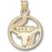 Texas Longhorns Solid 14K Gold ''TEXAS'' Longhorn Pierced Baseball Pendant