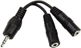 3.5mm Stereo Plug to 2x3.5mm Stereo Socket
