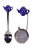 Tea infuser & spoon set in stainless steel