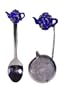 Tea infuser & spoon set in stainless steel