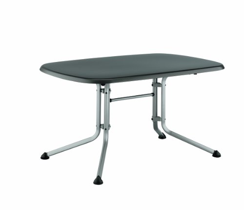 Kettler Gartentisch oval 140x90cm, silber/eisengrau Aluminiumgestell silber, Kettalux-Plus-Platte
