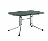 Kettler Gartentisch oval 140x90cm, silber/eisengrau Aluminiumgestell silber, Kettalux-Plus-Platte