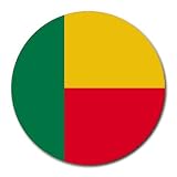 Benin Flag Round Mouse Pad