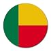 Benin Flag Round Mouse Pad