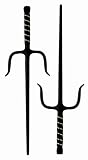 Sai 19.5 Round Black (2) - Martial Arts - Sais