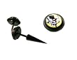 Short Fake Piercing Expanders with Smoking Skull Design Sold as a Pair