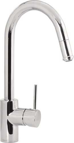 Hansgrohe Talis S 06802000 Single Lever Handle Kitchen Pull-Out Faucet with 1 Spray Mode, 360 Degree Swivel Spout, ADA Compliant and HighArc Design: Chrome