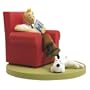 Tim & Struppi PVC-Figur Tim im Sessel in Panoramabox, ca. 10 cm