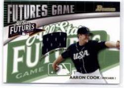 2003 Bowman Futures Game Gear Jersey Relics #FG-AC Aaron Cook - Colorado Rockies (Piece of Authentic Game Used Jersey) (Baseball Cards)