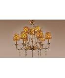 Authenticity Lighting 10-0013-09-03 Bengal 9 Light Single Tier Chandelier in Antique Gold Leaf