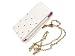 Electronics : Ipod nano case in white PU leather with gold plated studs and chain