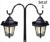 2 Pack of Solar Powered Shepherd Hanging Garden Lantern