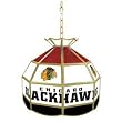 NHL Chicago Blackhawks Stained Glass Tiffany Lamp - 16 inch diameter