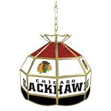 NHL Chicago Blackhawks Stained Glass Tiffany Lamp - 16 inch diameter