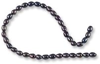 Freshwater Rice Pearls Peacock Black 2-3mm (16" Strand)