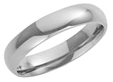 Image of 18ct White Gold Ladies 4mm Heavy Court-Shape Wedding Ring