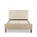 ZINUS Upholstered Button Tufted Platform Bed with Footboard, Mattress Foundation, Easy Assembly, Strong Wood Slat Support, Full