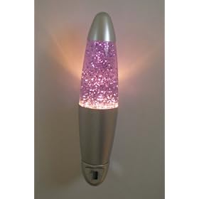 Sparkle Night Light - Purple Glitter Children's Nightlight, Great Gift Idea for Kids