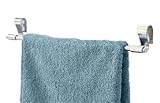 Better Living Products Griipa Suction Mount Towel Bar For Shower Doors, Stainless Steel, 18-inch