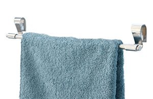Better Living Products Griipa Suction Mount Towel Bar For Shower Doors, Stainless Steel, 18-inch