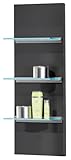 Fackelmann 80941 Seiten-Paneel KARA mit Beleuchtung anthrazit 108x60x32