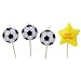 Biedermann & Sons Set of 4 Sports Theme Birthday Candles, 12 Packages, Soccer