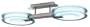 Eglo  88261A New Age, Nickel/Frosted and Clear, 2-Light Ceiling Light Fixture
