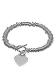 Silver Candy Heart Charm Bracelet