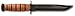 KA-BAR 5017 Cutting Knife - Fixed Style - 7" Blade - Straight Edge - Clip Point - Leather, Steel