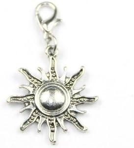 Alloy sun dangle charms fit floating locket chain floating dangles Lobster Clasp charms