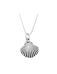 Sterling Silver One Sided Seashell Necklace