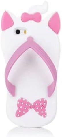 iBee dc Sandals Slippers for Women Style Inspire From Turkish Angora Cat Aristocats Marie Pink Bow Kitten cats 3D Silicone Case for iphone5 5s By Asia Trendy