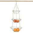 3 Tier Nickel Satin Hanging Vegetable Basket