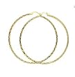 Silver Gold Plated D/C Clip Hoop Earrings - 6.0 cm width