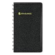 2009 Appointment Book, Unruled, Weekly, Perforated Corners, 2-1/2"x4-1/2", Black AAG7003505
