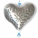 Thai Hill Tribe Silver Large Funky Heart Pendant 27mm
