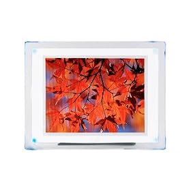 10.4" white digital photo frame blue LED lights. RC (mp3 video)