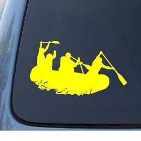 RAFTING - Whitewater Sport - Car, Truck, Notebook, Vinyl Decal Sticker #1203 | Vinyl Color: Yellow