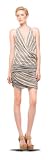 HEATHERED STRIPE JERSEY DRESS
