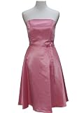 Strapless 50s Satin Formal Bridesmaid Prom Dress in Many Colors and Up to Size 3X, X-Small, Dusty Pink